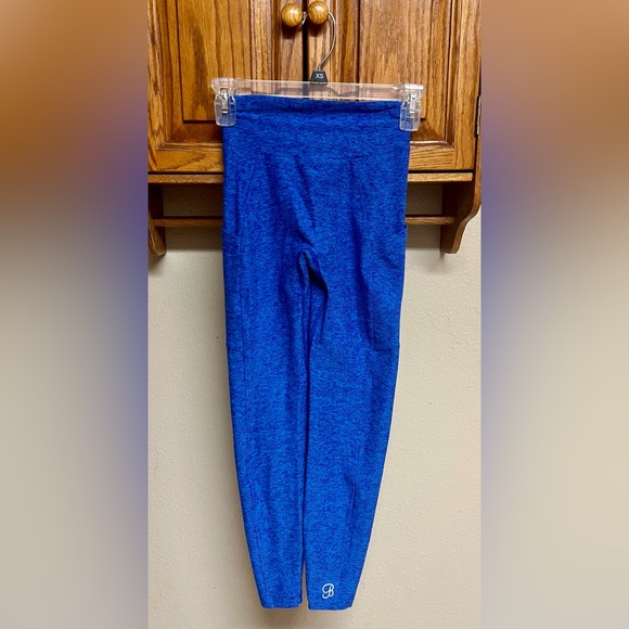 BOMBSHELL SPORTSWEAR V BACK LEGGINGS IN NEON BLUE RAVE! EUC! SOLD OUT ONLINE - Picture 5 of 16